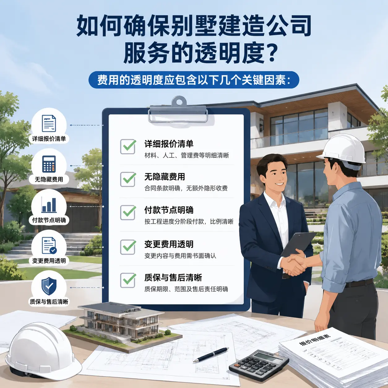 在 道真 如何确保别墅建造公司服务的透明度？