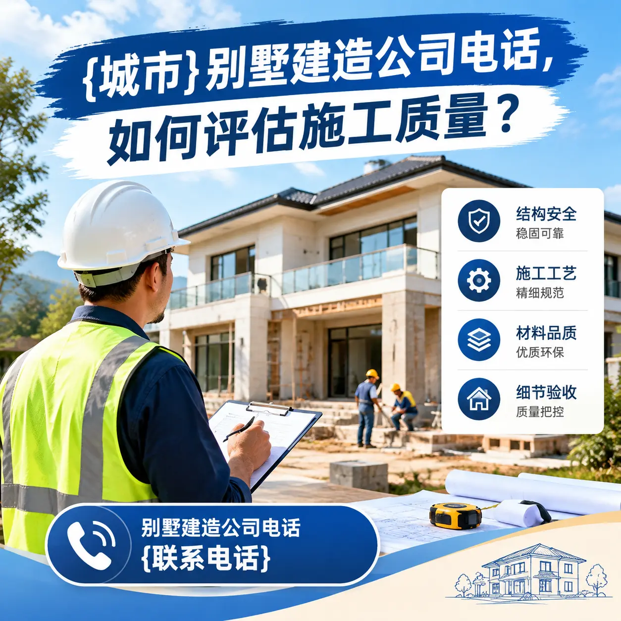 道真别墅建造公司电话，如何评估施工质量？