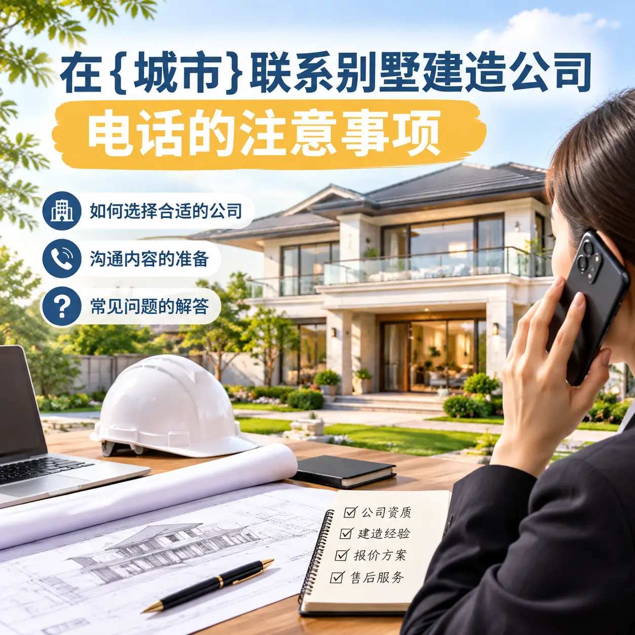在道真联系别墅建造公司电话的注意事项