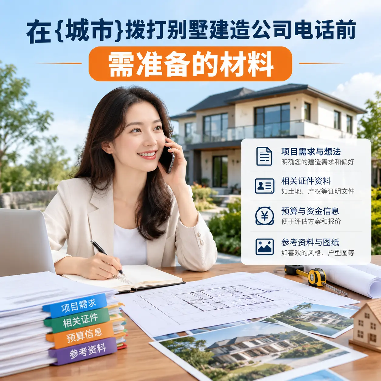 在道真拨打别墅建造公司电话前需准备的材料