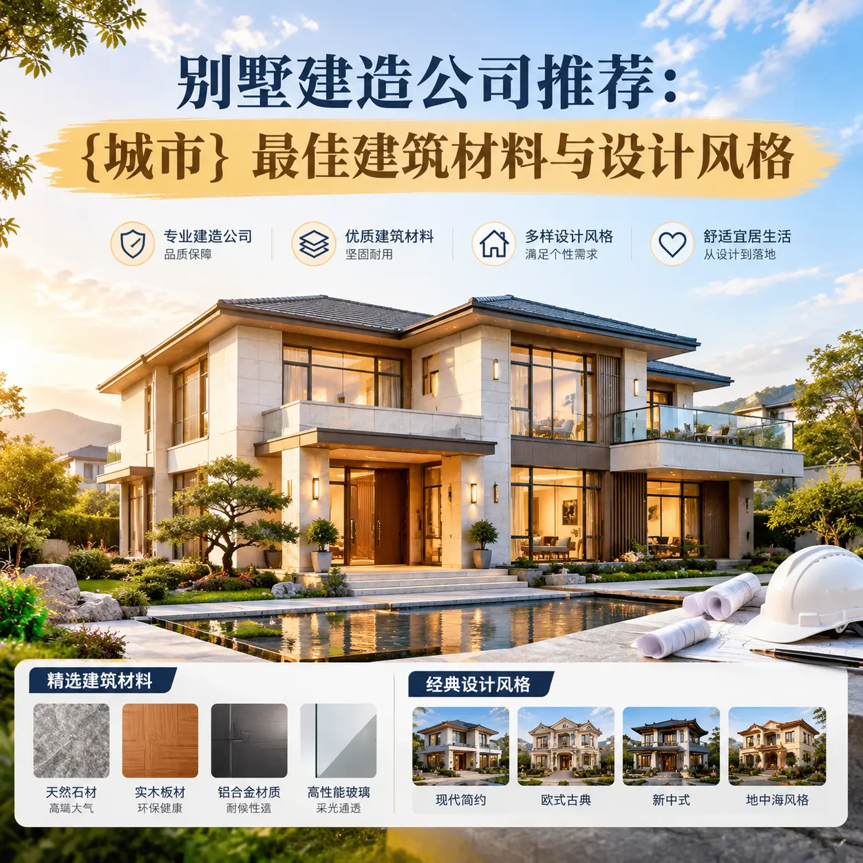 别墅建造公司推荐： 道真 最佳建筑材料与设计风格