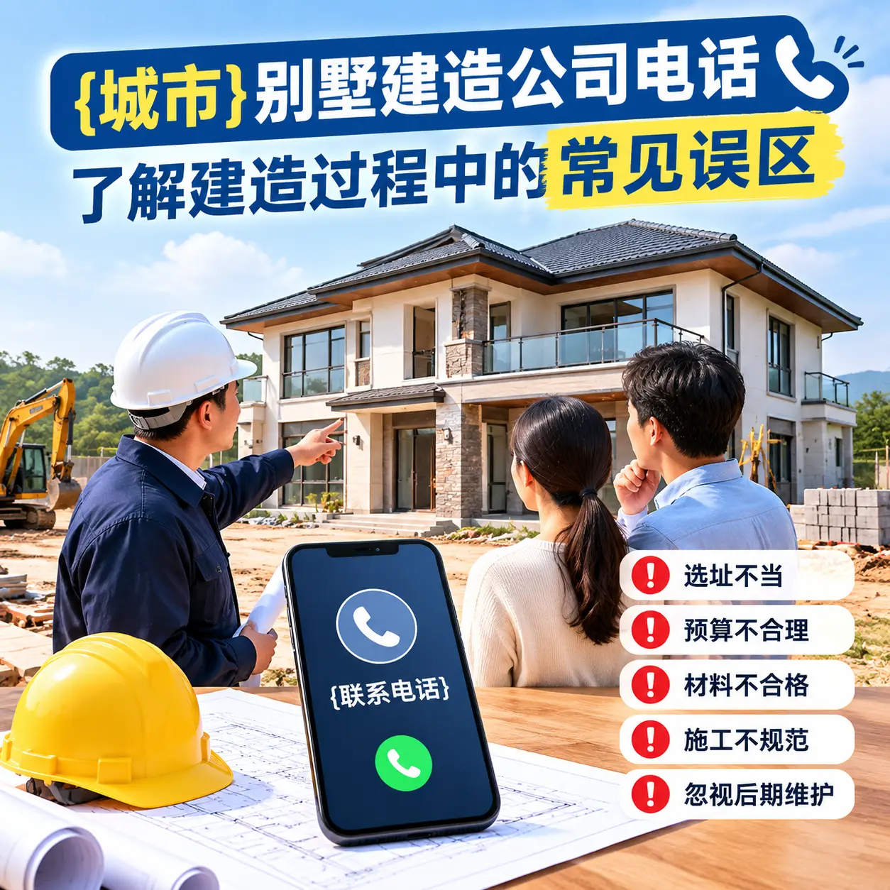 道真别墅建造公司电话,了解建造过程中的常见误区